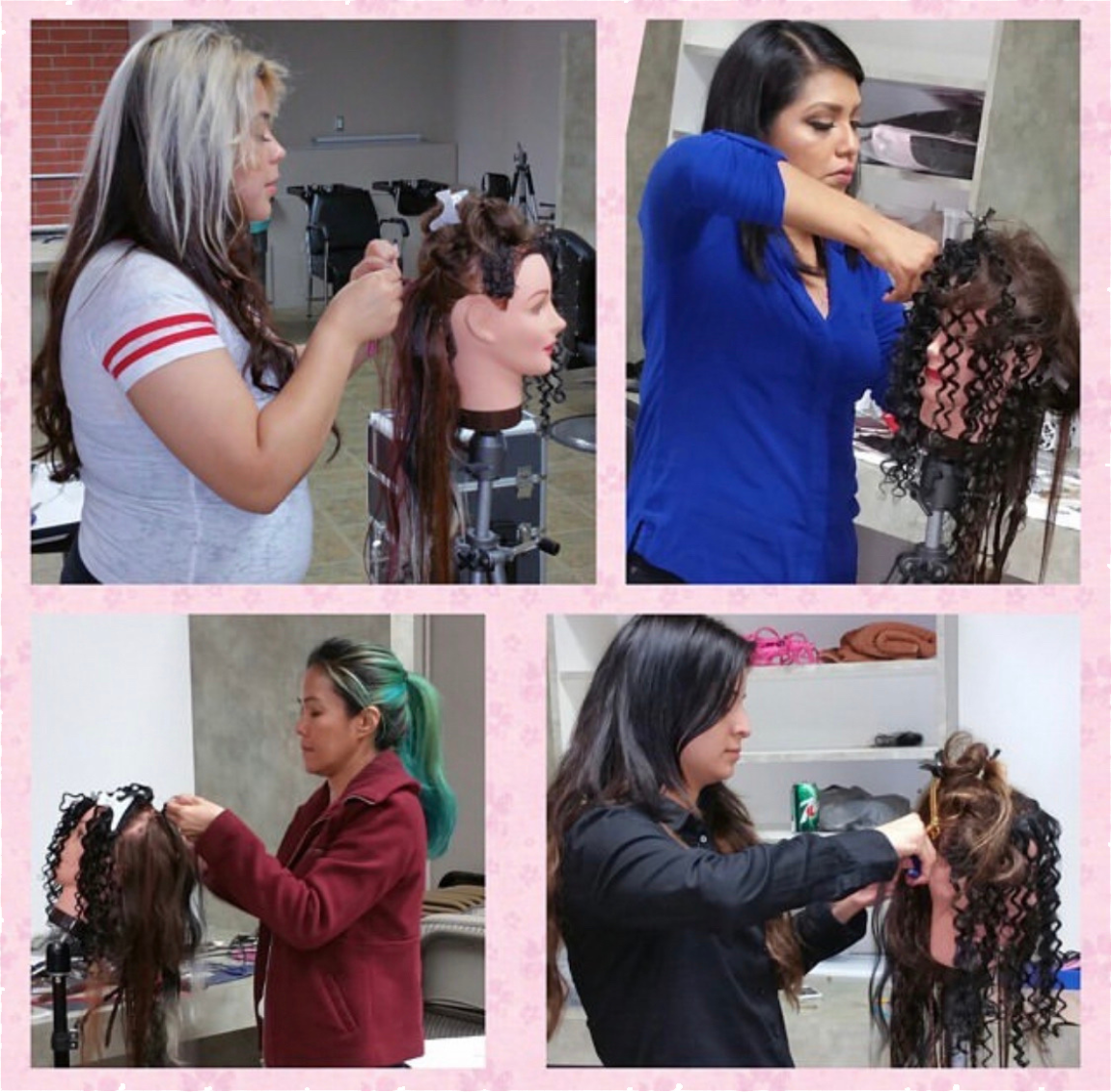 Cosmetology classroom setting